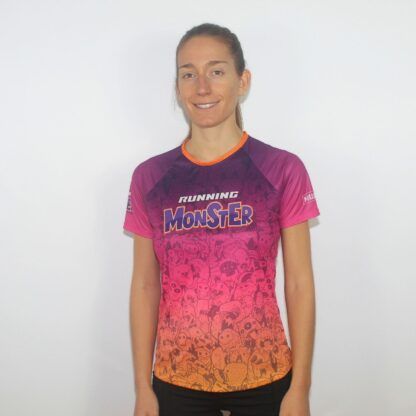 camiseta running monster mujer