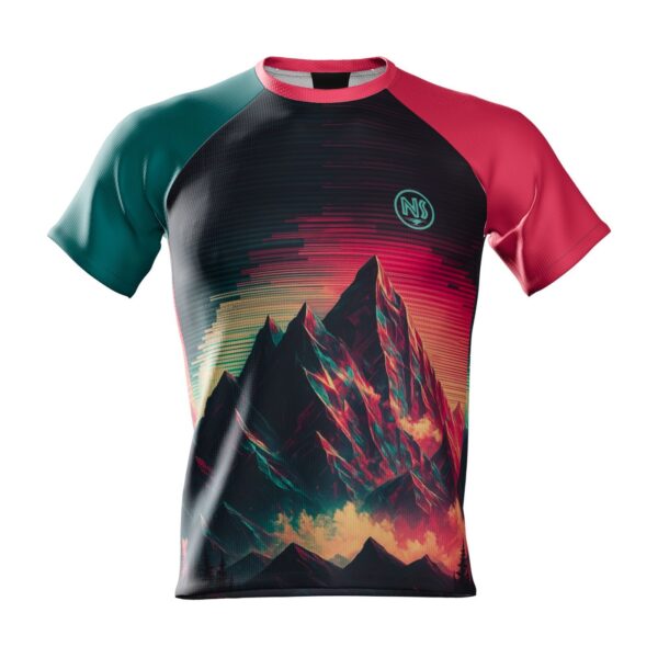 CAMISETA RUNNING HOMBRE MOUNTAINS GLITCH