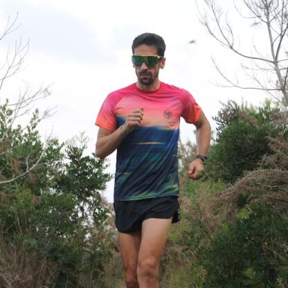 CAMISETA RUNNING HOMBRE SUNSET GLITCH - Imagen 5