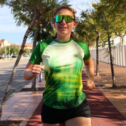 Camiseta Running Mujer Urban Glitch - Imagen 2