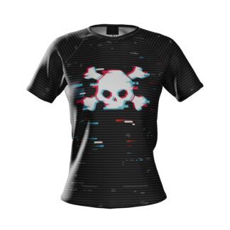 camiseta de running mujer Run Or Die Glitch