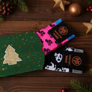 Estuche regalo con dos calcetines de ciclismo, ideal para regalos originales para ciclistas