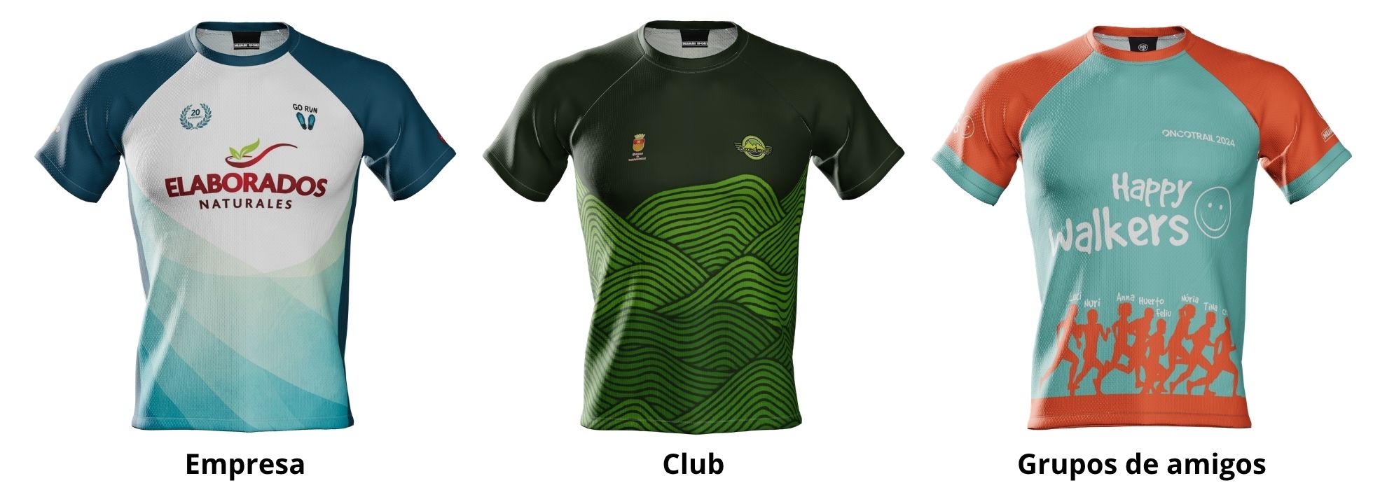 Ejemplo personalización empresa-club-grupos camisetas personalizadas camisetas running personalizadas